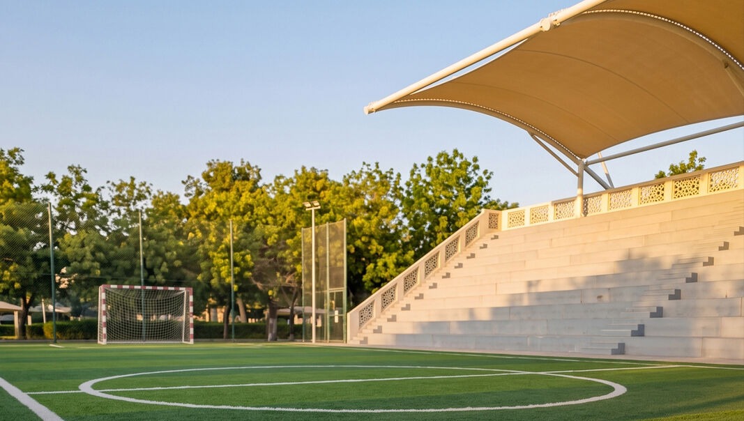 Community sports field at Mesaimeer City